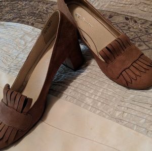 Chinese Laundry Block Heel Suede Pump
